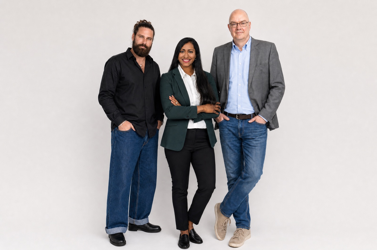 Das NeulandPro Education Team – Julius Herberg, Marybenita Ratha und Jörg Kampers